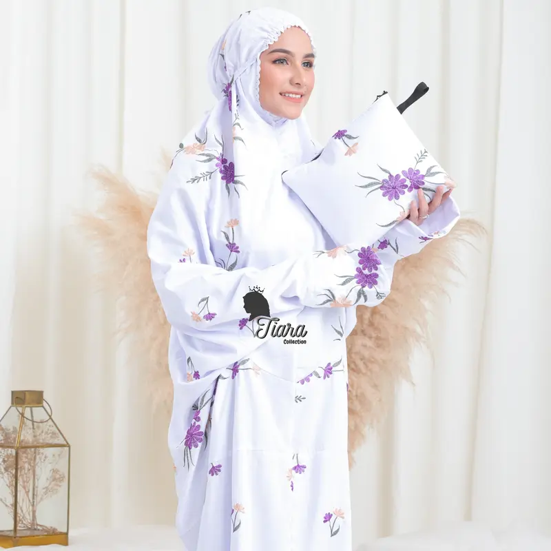 Mukena Tiara Terusan Muslim Dewasa - Bordir Keyla 6