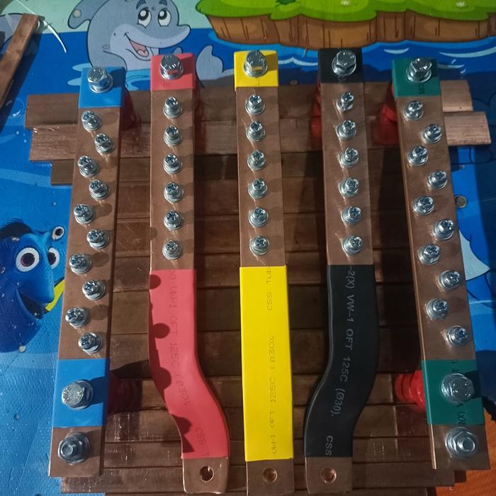 BUSBAR RST + NETRAL + GROUNDING UK 30×6 PANJANG@30CM , KAPASITAS 350A ...