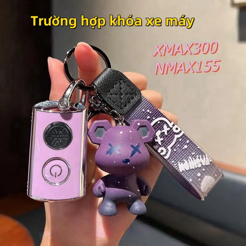 Vỏ Chìa Khóa Xe Máy Yamaha, Móc Chìa Khóa Hình Gấu Sành Điệu, Chống Trầy Xước, Vừa Vặn Tùy Chỉnh Cho XMAX300, NMAX155, Yamaha Mods, Phụ Kiện XMAX300, Móc Chìa Khóa Xe Máy, Vỏ Chìa Khóa Yamaha 0