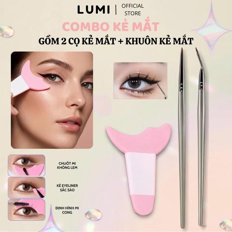 Combo Kẻ Mắt eyeliner Bộ 2 Cọ Kẻ Mắt Kẻ Góc Cạnh Kẻ Viền Mắt , Kẻ Viền Mắt…