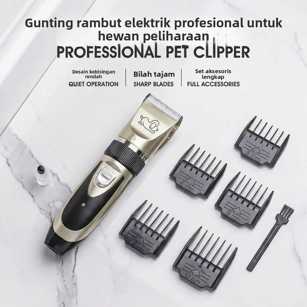 Alat potong bulu hewan peliharaan profesional untuk merapikan bulu, alat potong bulu elektrik untuk anjing dan kucing jenis Teddy, pemangkas bulu hewan peliharaan, pemangkas bulu kaki.