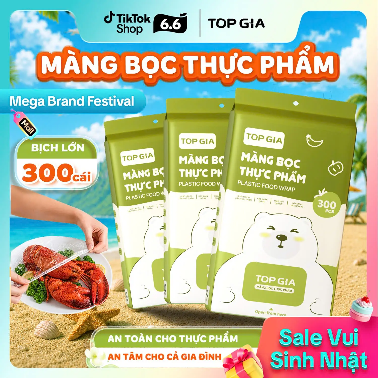 [BẢN NÂNG CẤP MÙA HÈ - SALE VUI SINH NHẬT 6.6] Màng Bọc Thực Phẩm TOP GIA Treo Tường Dạng Rút (Tặng Móc Treo) An Toàn Tiện Lợi, Có Chun Co Dãn Đa Chiều Siêu Dai Chất Liệu PE Dày Bền Chống Bay Mùi Giữ Mới Thực Phẩm MangBocThucPhamCoGian (MBTP)