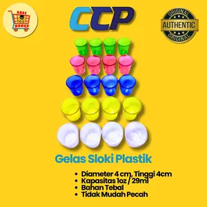 CCP Gelas Sloki Plastik Shot Glass 29ml - Gelas Takar Food Grade