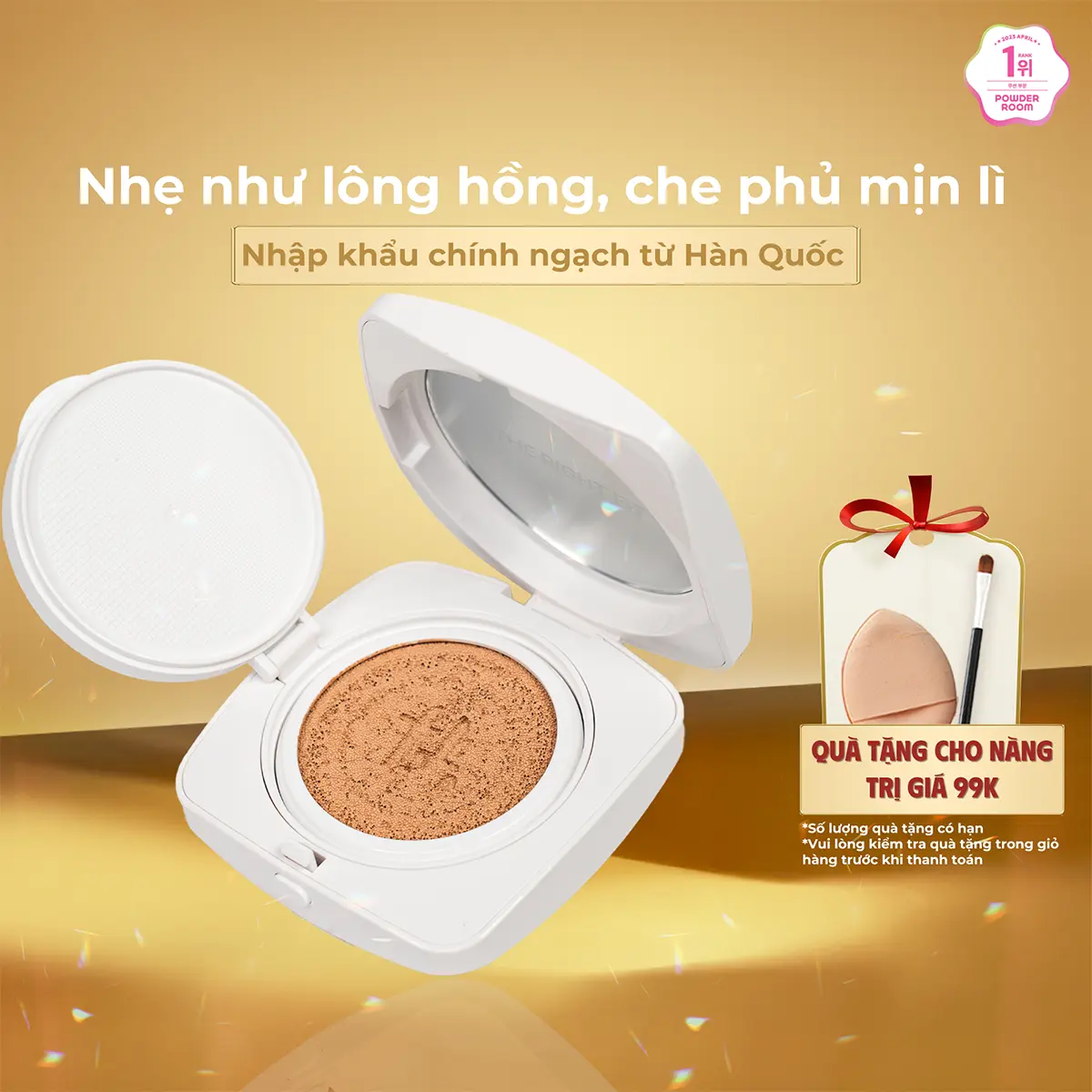 Phấn Nước TFIT Layering Fit Cover Cushion EX SPF 50+ PA++++ giúp kiềm dầu, che phủ và chống nắng 12g