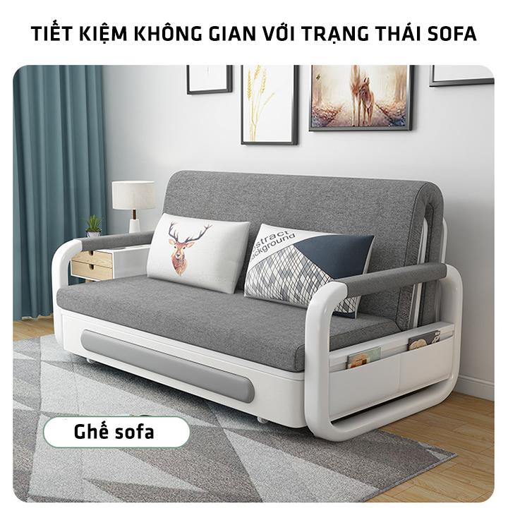 MỚI 2025 Giường Sofa Thông Minh Gấp Gọn Đa Năng Có Hộc Để Đồ Ghế Sofa Giường KÈM GỐI Cho Phòng Ngủ Hiện Đại