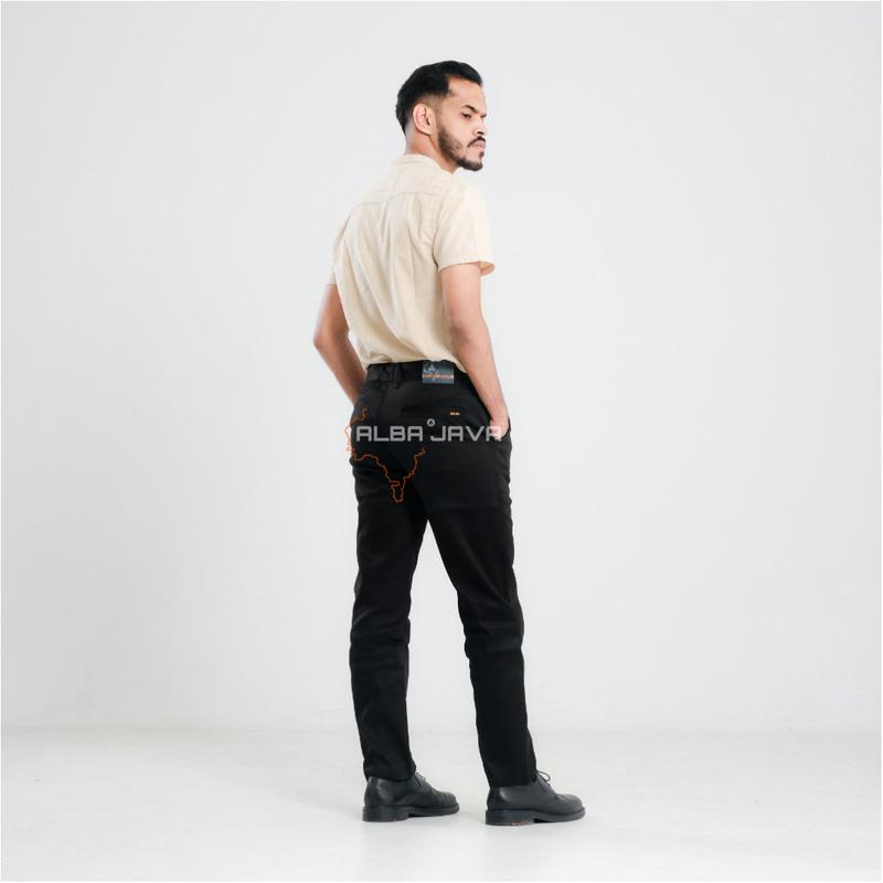 ALBA JAVA Celana Carbon Chino Panjang Pria Semi Canvas Strech Fit Distro Lembut 3