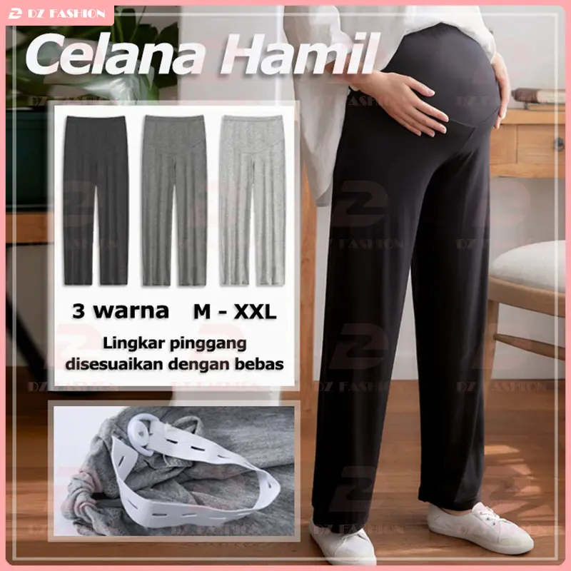 Celana Hamil Kerja Kantor Jumbo Wanita Maternity Pants Celana Lebar Kaki Maternity Office Fashion Wanita Bumil Kekinian Premium Pinggang bisa disesuaikan 903