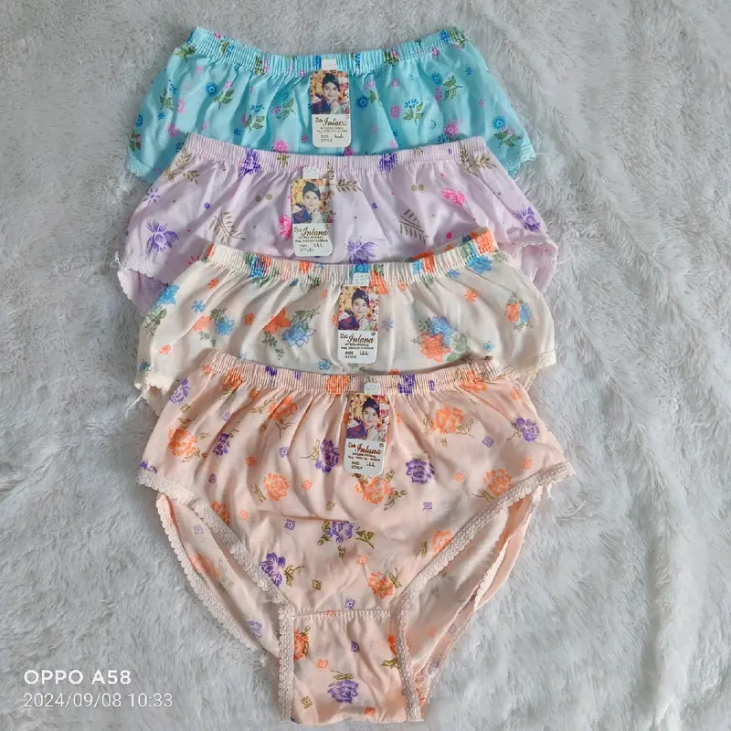 12 Pcs Daleman Wanita Bahan Kaos Nyaman Motif Katun - Nyaman Lembut SIZE S,M,L, XL, 3L, 4L 1