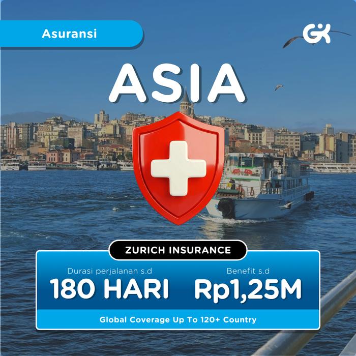 Gambar Zurich Asuransi Perjalanan Asia | Travel Insurance GK - IDV 70+ EXC, 1-4 days dari globalkomunika Kota Administrasi Jakarta Barat Tokopedia