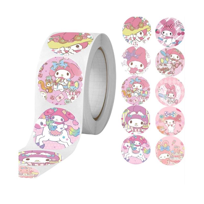 Cuộn Nhãn Dán Hoạt Hình Kuromii, 500 Cái / cuộn, 6 Chioces Cho Bạn, 6.5 * 3 Cm, Giấy, Chất Liệu Sổ Tay 5