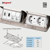 Gambar Legrand Inbowdus Stop Kontak Lantai POPUP Backbox Concrete 6 Modul - 54002 dari LegrandPowerSolution.id Kota Administrasi Jakarta Barat 5 Tokopedia