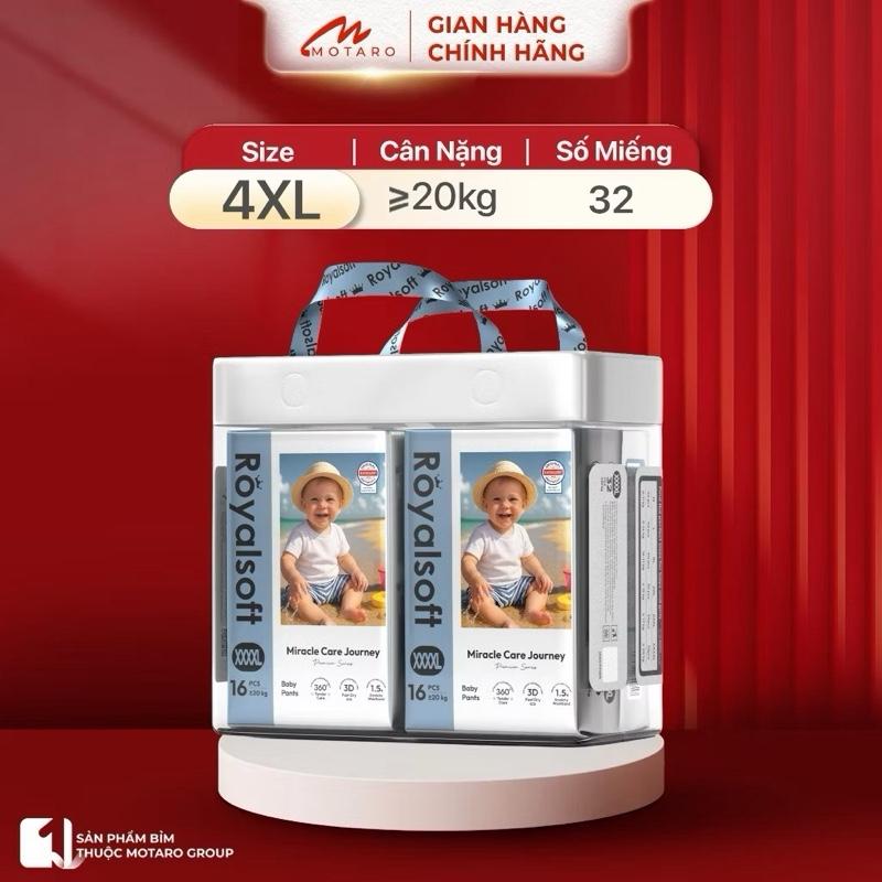 3 Bich Tã Bỉm Cao Cấp ROYALSOFT Đủ Size Dán/Quần Cho Bé Từ 4-25kg