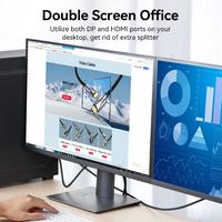 Gambar VENTION KABEL DISPLAYPORT to HDMI 4K@30Hz - HAG - 1.5 Meter dari Techno Computer Bali Kota Denpasar 5 Tokopedia