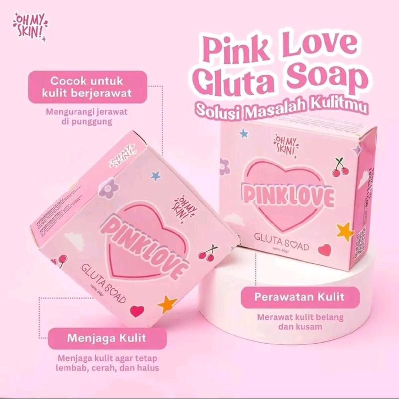 Oh My Skin Pink Love Gluta Soap Sabun Pencerah Badan 0