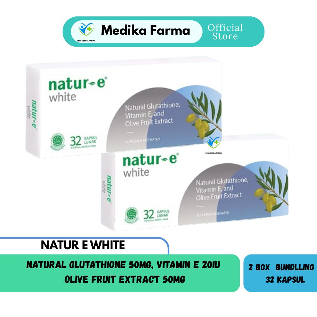 Paket Bundle 2 BOX NATUR E WHITE Suplemen Pencerah & Suplemen Kesehatan