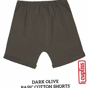 Dark Olive Little Palmerhaus Basic Cotton Shorts Celana Anak | Kekinian