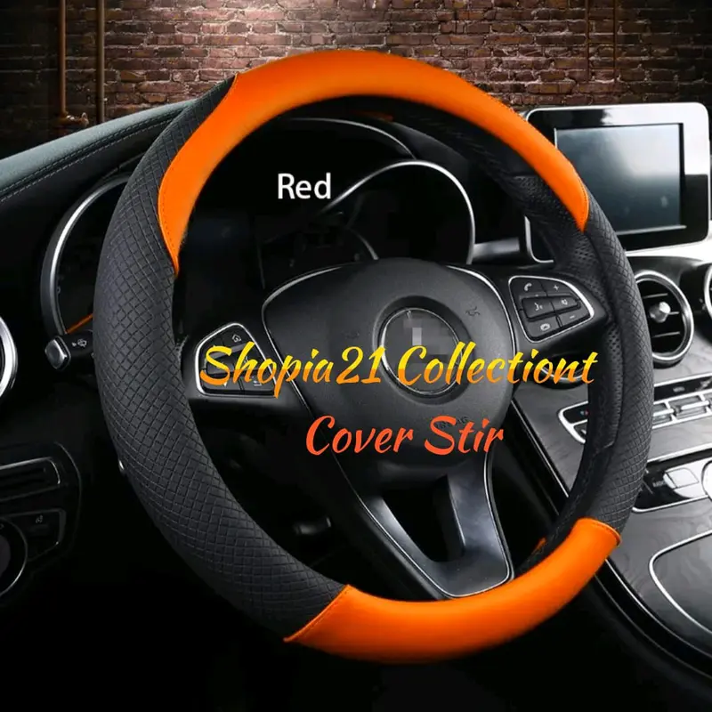 BISA COD - Sarung Stir Penutup Cover Tutup Pelindung Steer Stir Mobil Toyota Honda Mitsubishi Suzuki Nissan Daihatsu Alya Eternity Universal Murah dan Berkualitas Car Karet 6