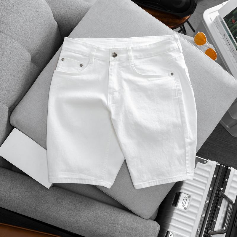 Quần Short jean nam TRẮNG TRƠN 08 vải coton co giãn nhẹ Menswear