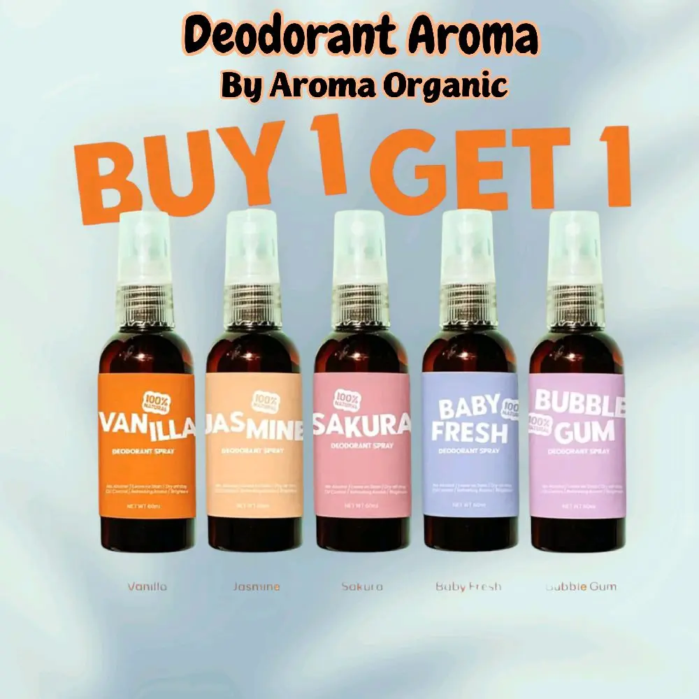 Aroma Organic Deo Buy 1 Get 1 Deodoran 60ml Ready Stok