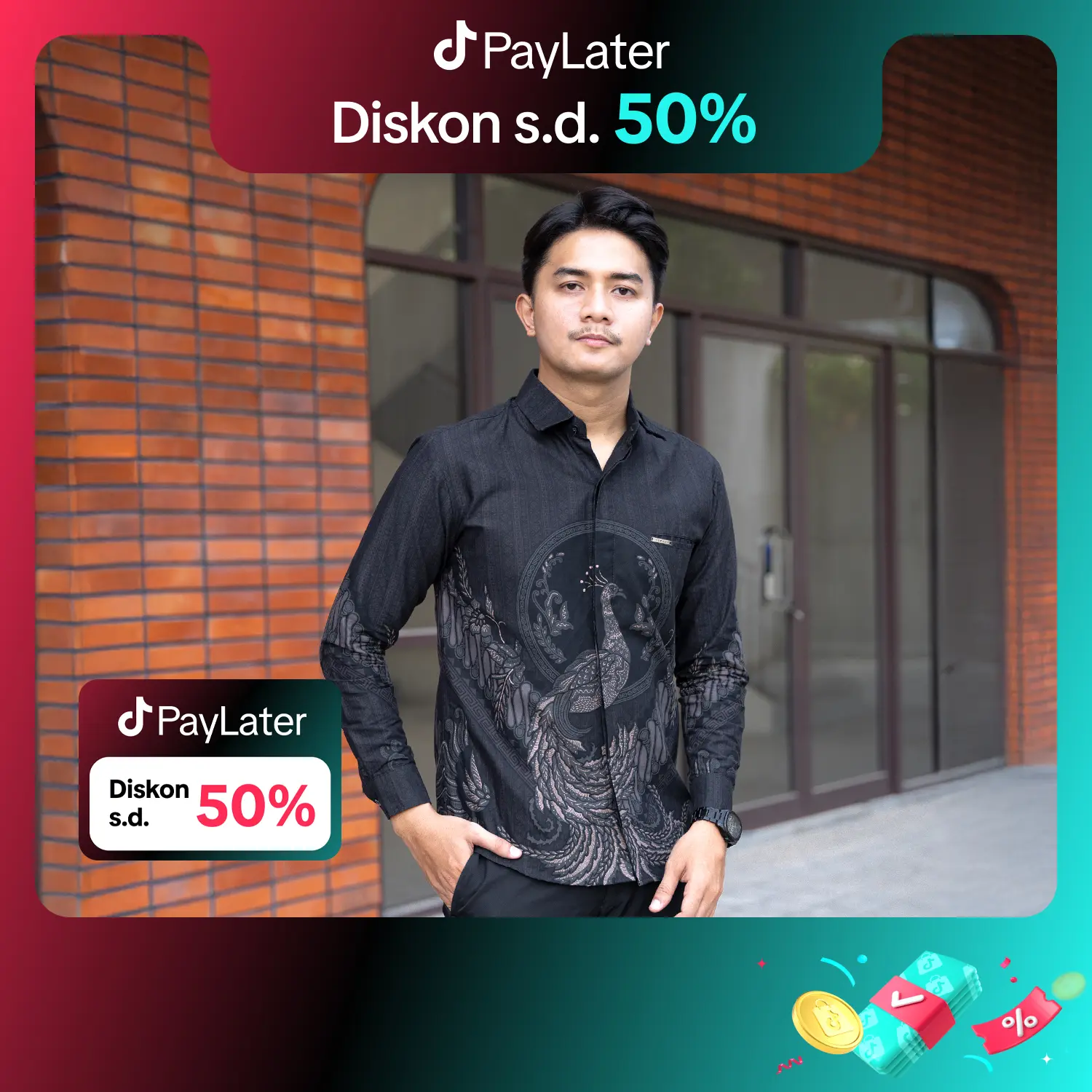 Laskala Batik Premium Turangga Kemeja Batik Pria Slimfit Lengan Panjang