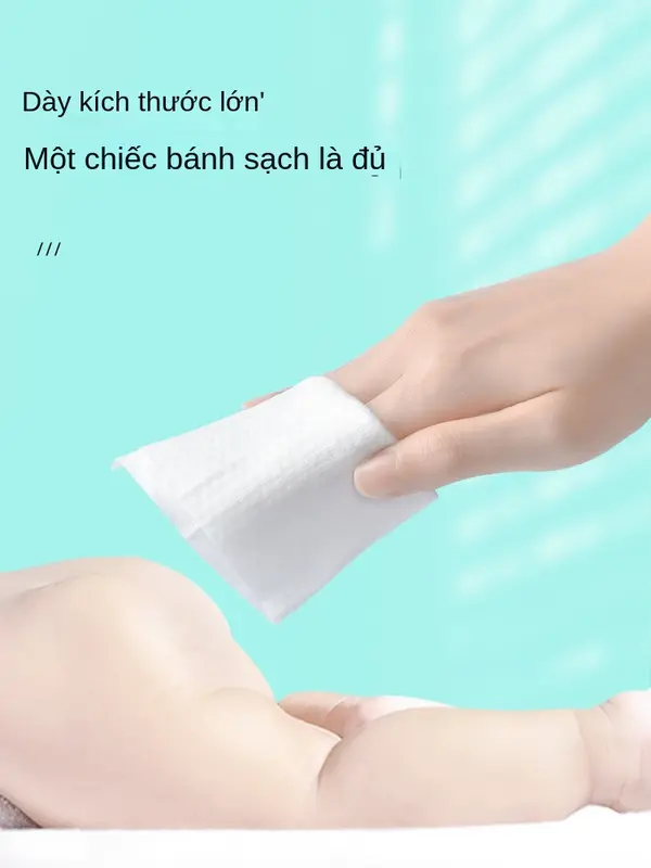 Chăm sóc thực vật Qingdao Baby Wipes 80 tờ/túi. Loại rút, tay và miệng đều có sẵn, được thiết kế đặc biệt cho trẻ sơ sinh, làm dày khăn giấy cấp thực phẩm mềm. 5