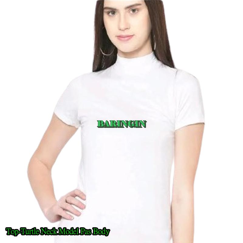 Product Introduction of MANSET TURTLENECK PREMIUM LENGAN PENDEK-MANSET POLOS DALAMAN WANITA Kaos Nyaman Hitam Panjang Tangan Oblong Atasan 15