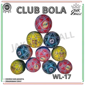 JAKMALL Mainan Bola Karet Anak Sepak Bola Club Mainan Outdoor