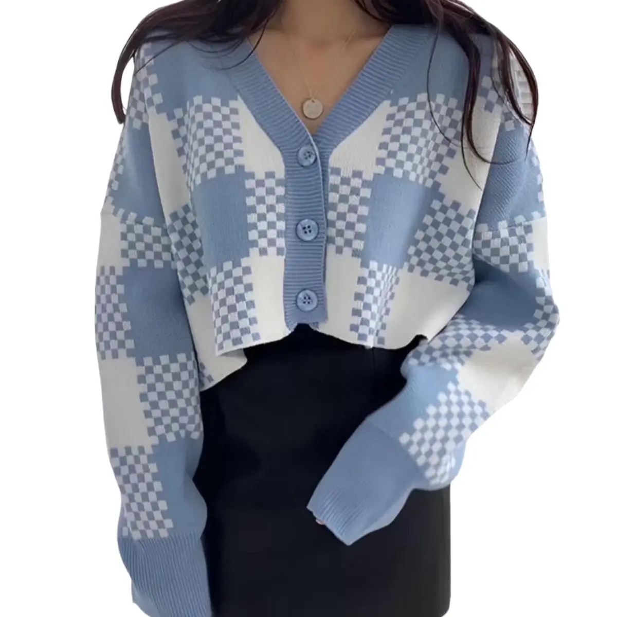 Celin Sweater Rajut Crop Cardigan Outer Korea