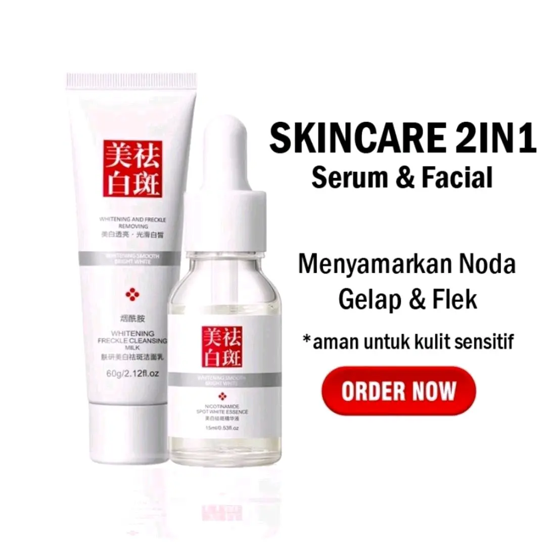 [PAKETAN] FuYan Pembersih Wajah & Serum Whitening Remove Dark Spot Nicotinamide Cream & Facial