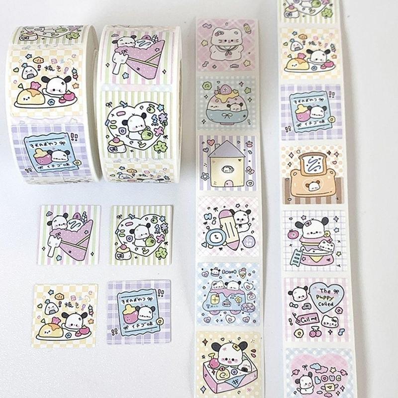 Cuộn 300 Sticker niêm phong, hình dán sổ dễ thương Thủ Công DIY