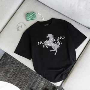 T-Shirt Kaos model no risk no Ferrari Spesial Edition cotton combed 24s Baju fitted tee