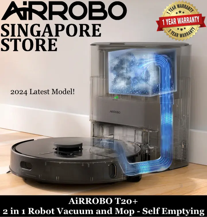 AIRROBO T20+ 2 in 1 Robot Vacuum and Mop with Self Emptying