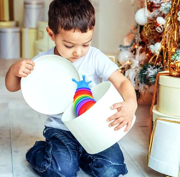 Sensory Play Pop It Mainan Edukasi Anak Murah Ulat dan Siput Warna Pelangi Lucu Usia 2 3 4 5 6 7 8 9 10 11 12 13 Tahun Toys Bayi 6