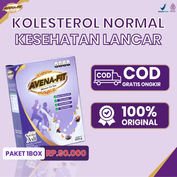 Paket Avenafit 1 Box Oatmeal Susu Kurma Untuk Sarapan | BPOM & Halal MUI [ BISA COD ]