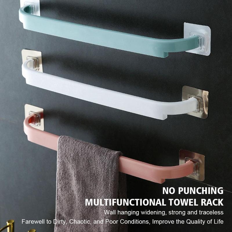 Product Introduction of Self Adhesive Towel Bar Non-Trace Rack Towel Holder Hanger Easy Installation Wall Mounted Towel Rack Shoes Storage Rack Storage 20
