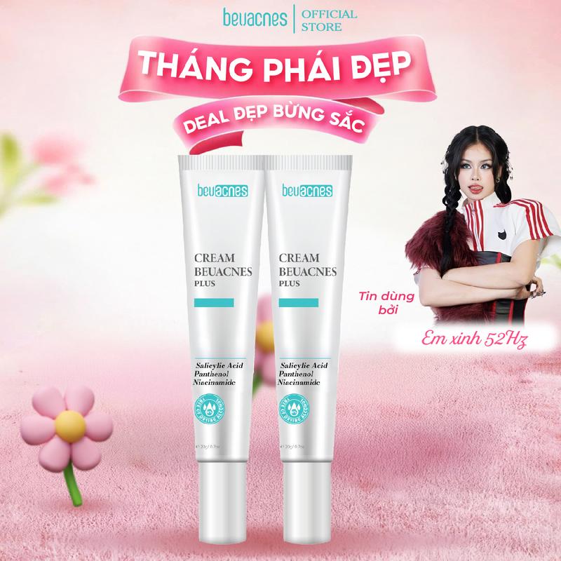 [COMBO 2TM] - TML020 Combo 2 Kem Mụn BEUACNES PLUS 15g - Giảm Mụn, Sáng Da, Mờ Thâm Mụn, Dưỡng Ẩm Da Nam Nữ Làm Đẹp Da Women Skincare Chăm Sóc Da, Không Dùng Cho Bé