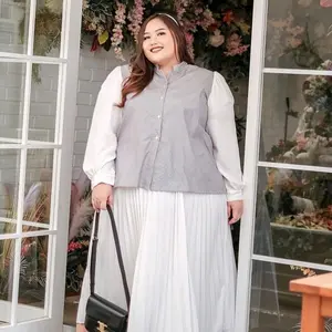 (4.A) ROK PLISKET JUMBO  . HYGET PREMIUM. muat bb 60 sampai 130 kg Wanita Karet Tebal Nyaman Melar Bawahan Dewasa Muslim Maxi Panjang