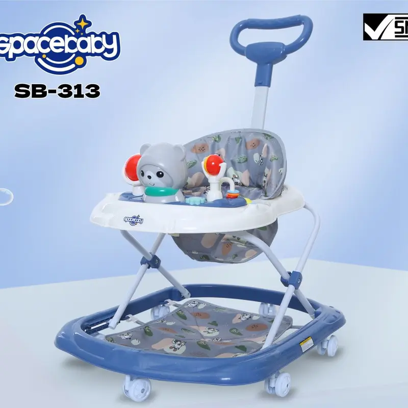 BABY WALKER BEAR STIR SB 313 BLUE/GREY/BROWN SPACE BABY 0