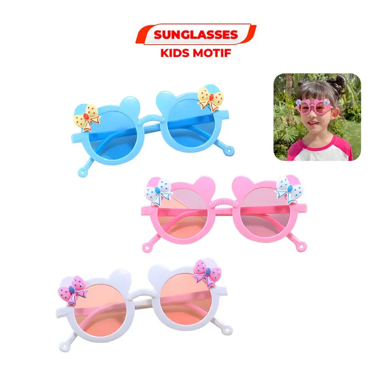 [COD] GD C1129 Sunglasses Kids Kacamata Anak Imut Motif Mouse Pita 0