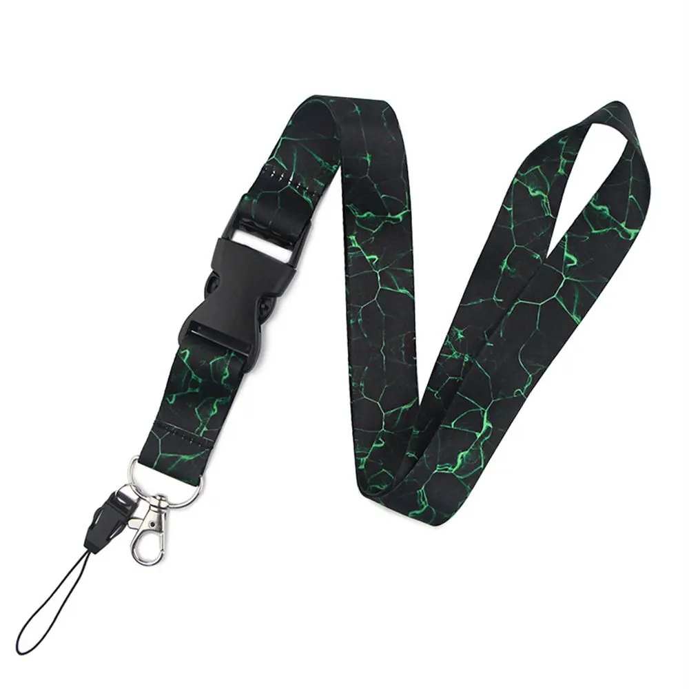 Phone Badge Camera Mobile Name Tag Holder Webbings Ribbon Hang Rope ID Badge Holder Phone Lanyard Strap Phone Hang Rope Marbling Lanyard Neck Straps
