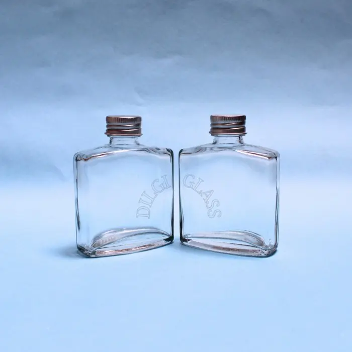 W♥Dx Bkgpbd100 Botol Kaca 100Ml Flask Bottle/Botol Kaca Gepeng/Botol Susu T㊚Dg