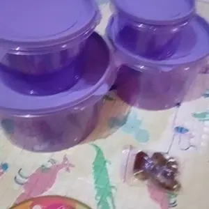 Calista Honey Set 4 Pcs - Satu Set Dapatkan 4 Toples Kontainer Makanan dengan 4 Ukuran Berbeda 3L 2L 1L 0.5L Diameter 210 180 150 120 Tinggi 118 115 90 68 mm.