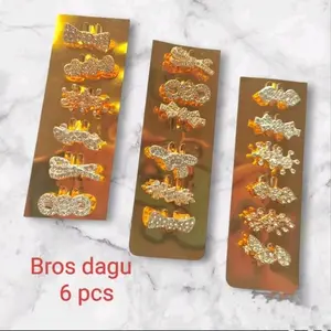 6 PCS BROS DAGU HiJAB / BROS DAGU KECIL 2 CM