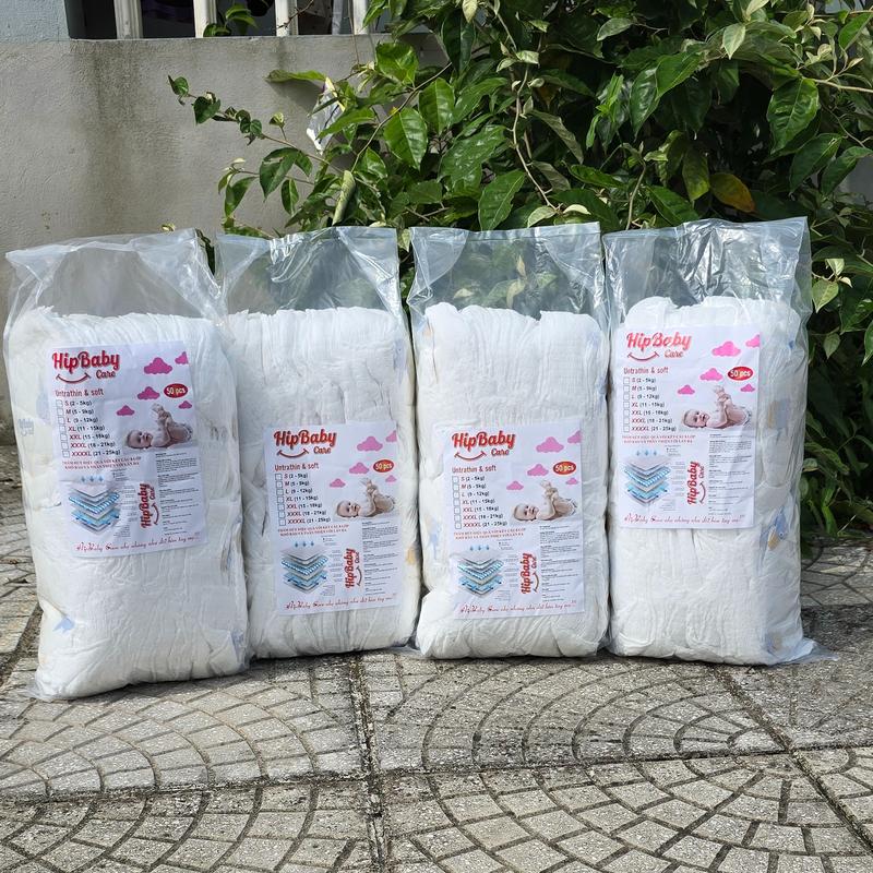  Combo 4 bịch 200 Tã bỉm Hip Baby Care loại đủ size cho bé yêu tã  em  bé 
