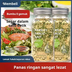 Peterseli bawang putih garam steak sayuran rebus bumbu majemuk garam laut merica hitam bubuk bawang putih peterseli cincang garam rendah