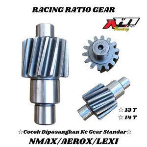 GEAR GIGI RATIO RASIO NMAX AEROX LEXI 125 SIZE 13 14 T 13T 14T AH1 RACING