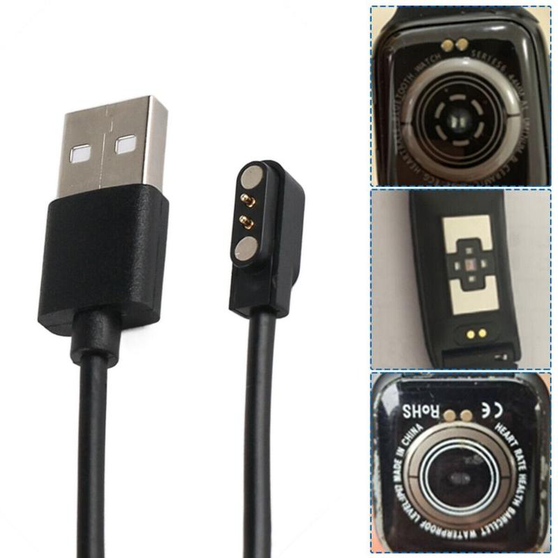 New Wire Cord Charging Magnetic Charging Smart Watch Charger USB Power Charger 2 Pin 1