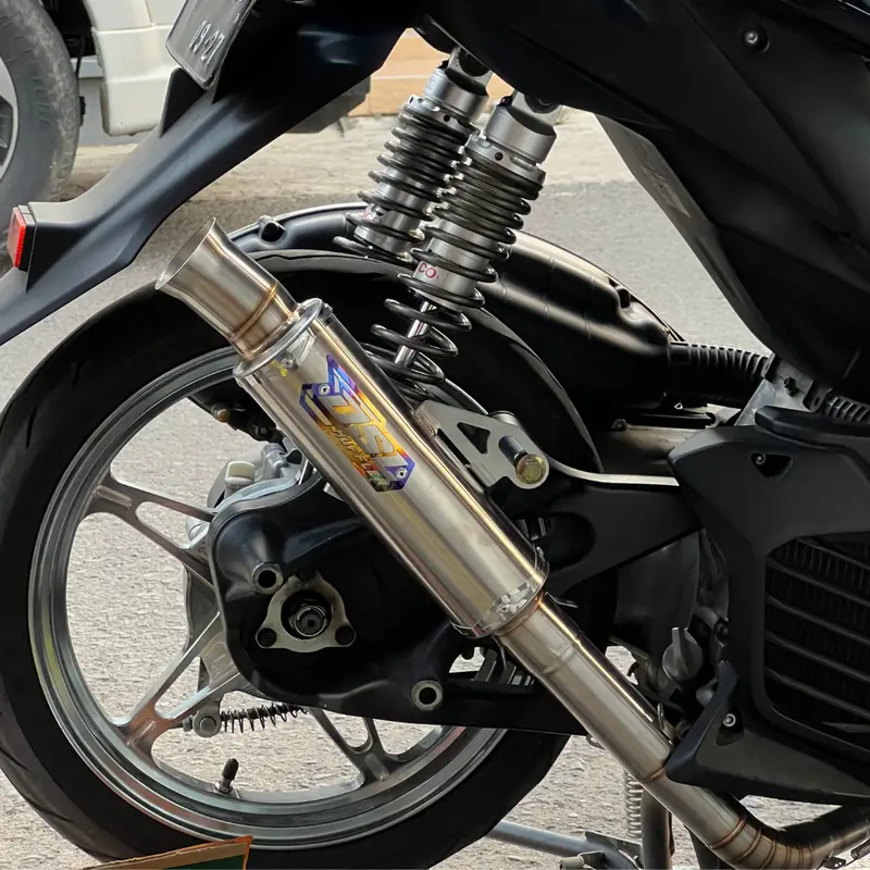 Knalpot Salemba Ceklis Jungstyle Original DSL Muffler FULLSET PNP Untuk Aerox New Aerox Old Vario New Nmax New Motor 0