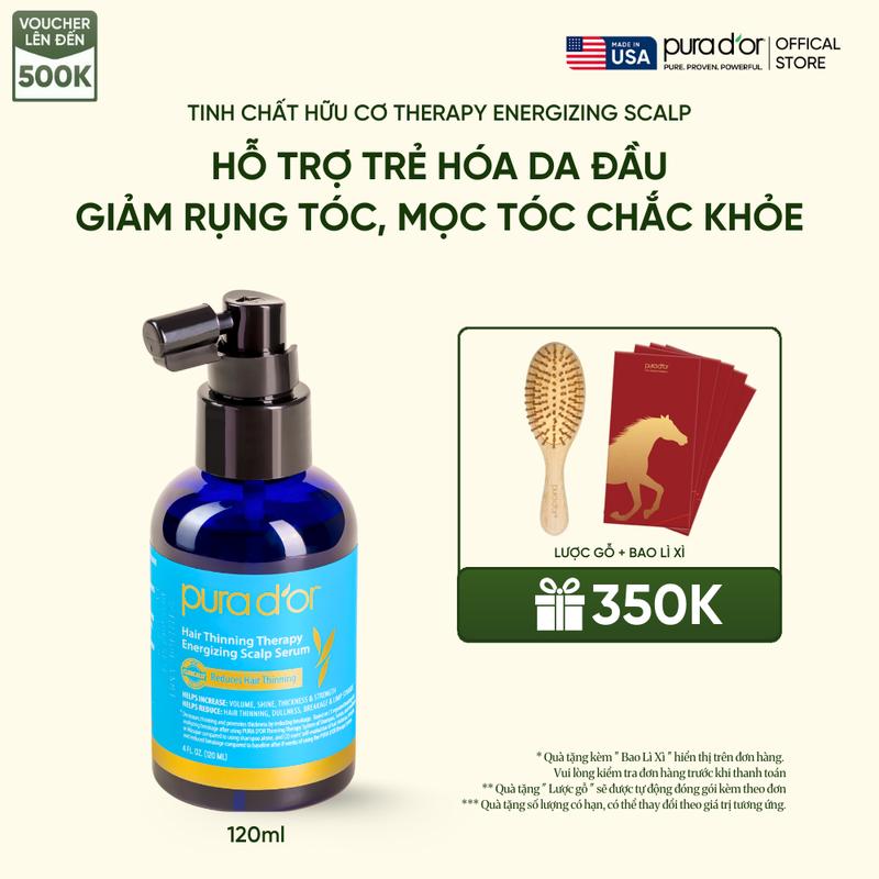  Tinh chất hữu cơ Therapy Energizing Scalp Hỗ trợ trẻ hóa da đầu - Hỗ trợ giảm rụng tóc mọc tóc chắc khỏe 120ml 