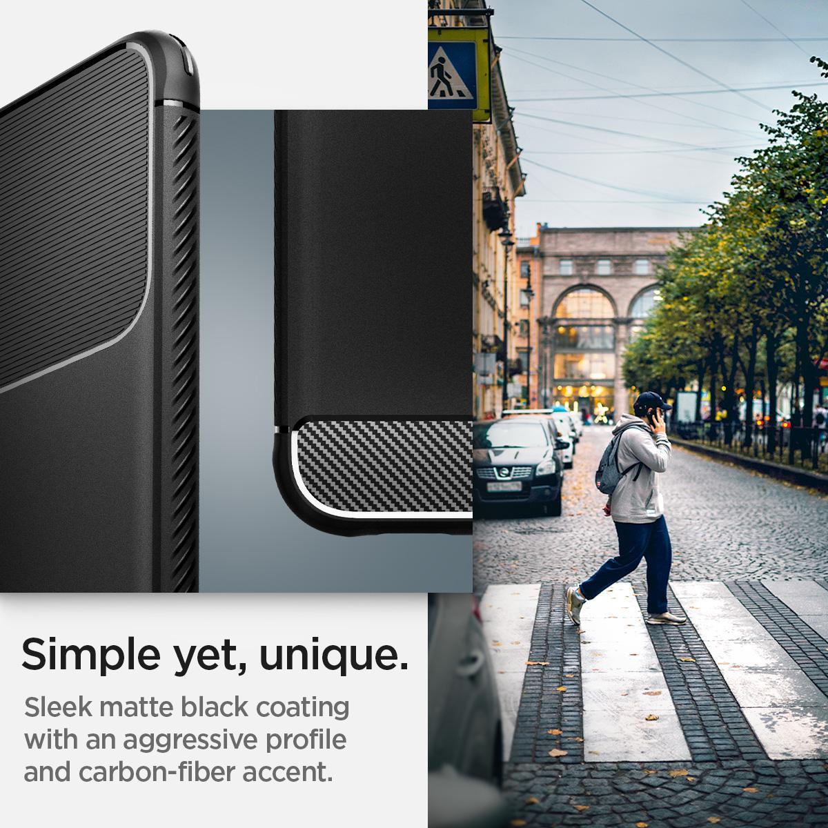 Case Samsung Galaxy S22 Ultra Plus Spigen Rugged Armor Carbon Casing